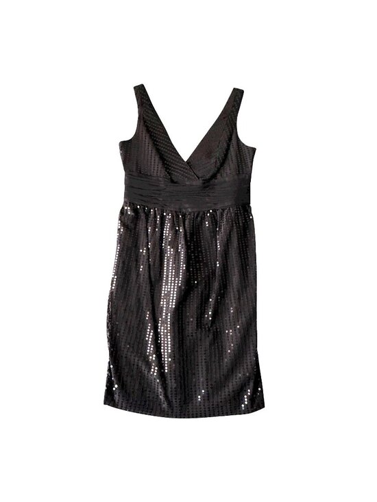 London Times Dresses & Skirts - Little Black Dress Women's 10 Cocktail Sleeveless Empire Deep V Sequins London